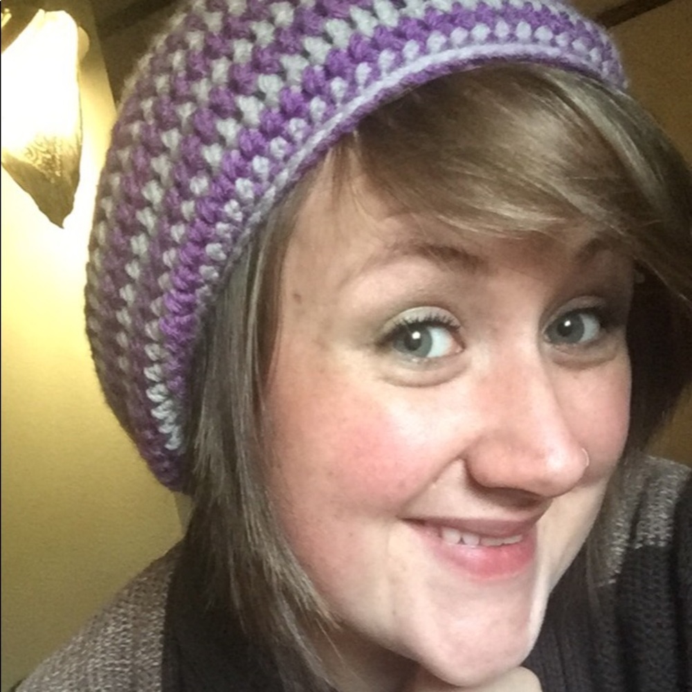 Homemade crochet hats and headbands